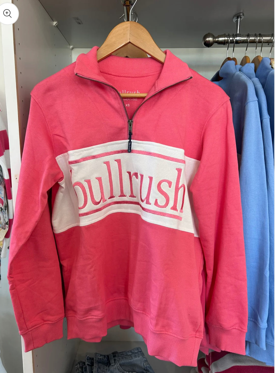 Bullrush - Zip Sweat Embroidery 25 in Pink