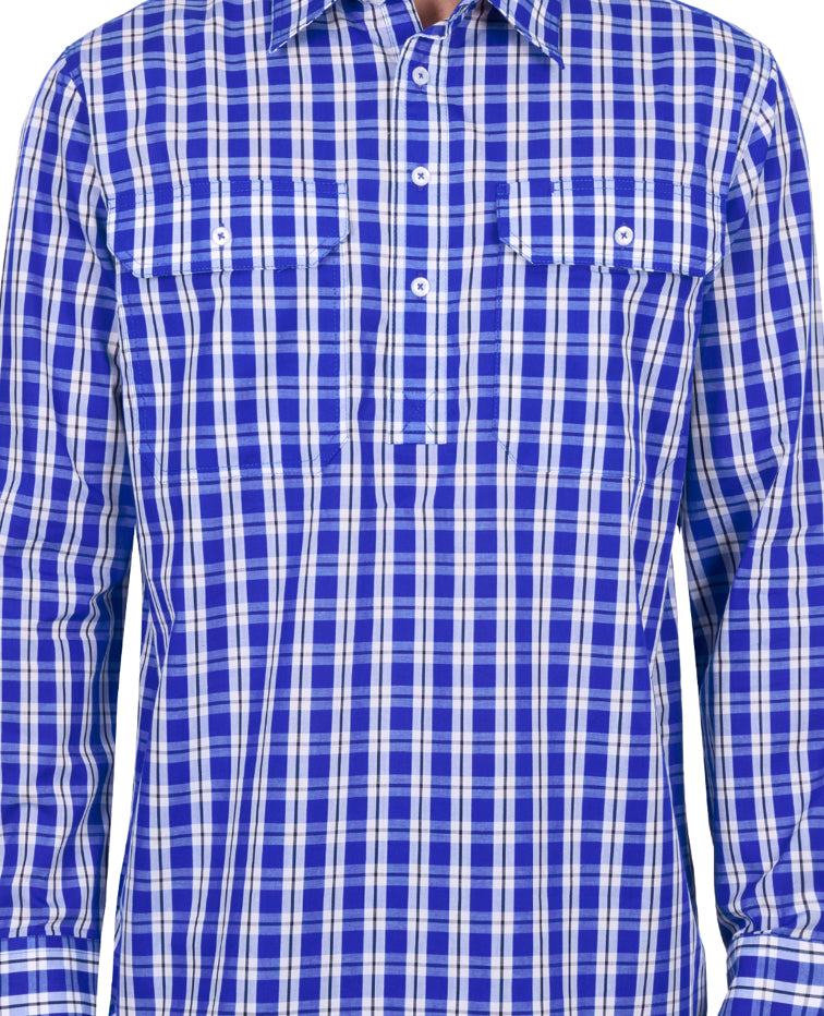 Hard Slog - Kid's Levers 1/2 Placket Long Sleeve Shirt