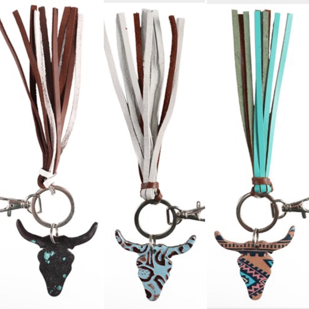 Fort Worth - Long Horn Tassel Key Ring