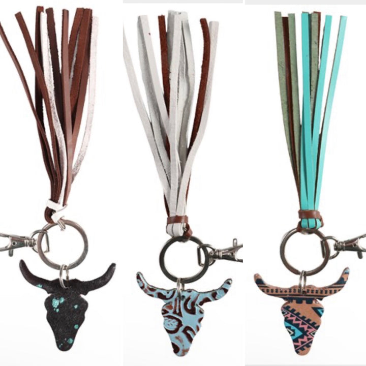 Fort Worth - Long Horn Tassel Key Ring