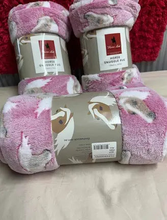 Thomas Cook - Horse Snuggle Rug in Pink W25