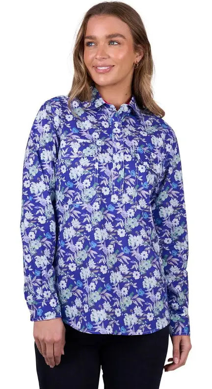 Hard Slog - Women's Tia 1/2 Placket Long Sleeve Shirt W25