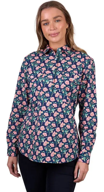 Hard Slog - Women's Fauna 1/2 Placket Long Sleeve Shirt W25