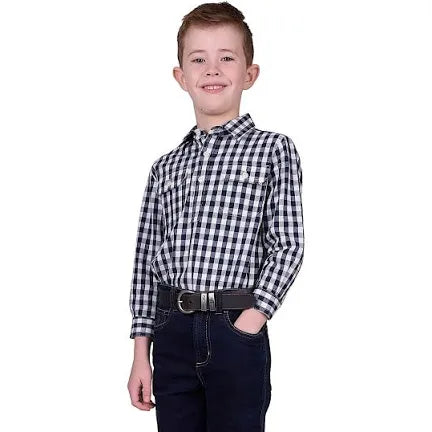 Hard Slog - Kid's Dell 1/2 Placket Long Sleeve Shirt W25