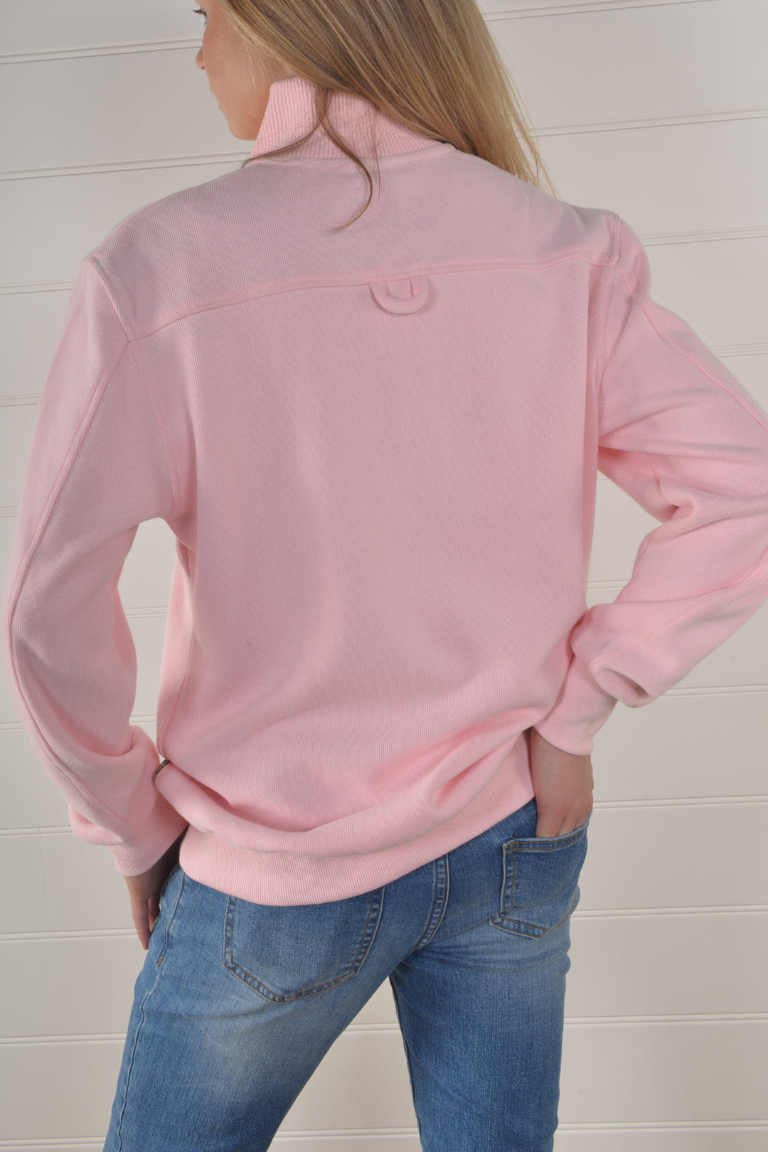 Bullrush - 3 Button Sweat in Petal Pink