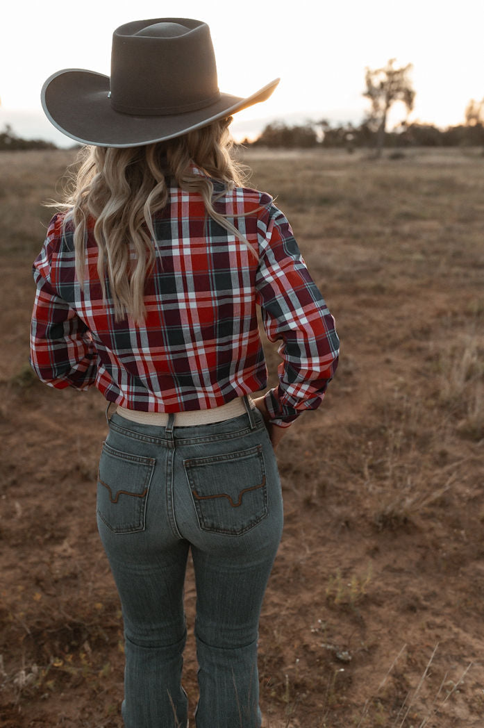 Blackcolt - Jane Shirt in Red & Blue Check