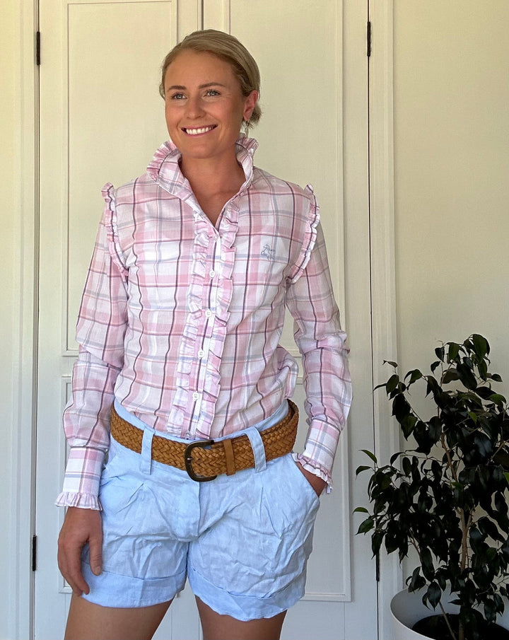 Sara shirt in Pink & Blue Check