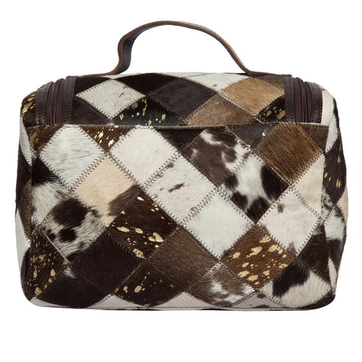 TDE - Patchwork Cowhide and Tooling Leather Toiletries Bag – AT66