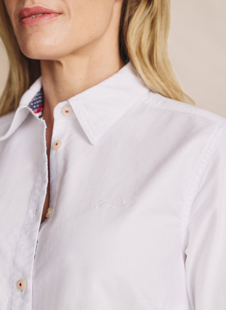 S Kidman - Womens Lennard Long Sleeve Shirt in White