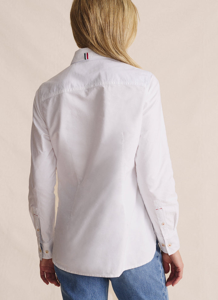 S Kidman - Womens Lennard Long Sleeve Shirt in White