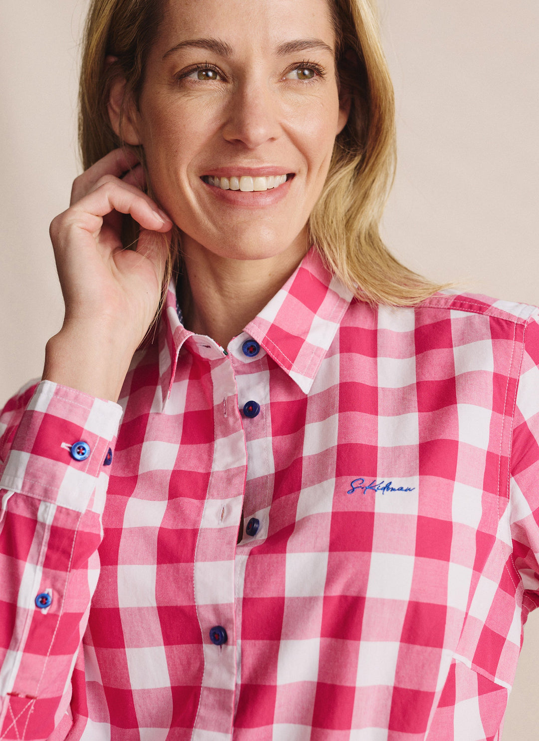 S Kidman - Womens Redbank Long Sleeve Shirt in Pink
