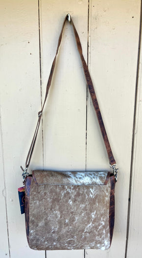 Smooth Like Cactus - "NOTEBOOK" Hair on Hide Messenger Bag