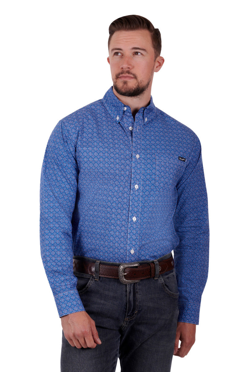 Wrangler - Mens Declan Long Sleeve Shirt