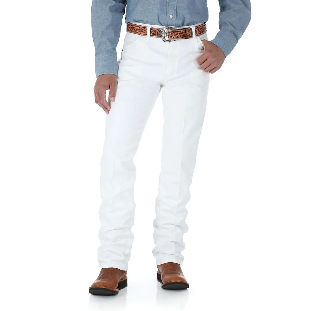 Wrangler - (13MWZWI) Mens Cowboy Cut Original Fit Jean 36" Leg WHITE