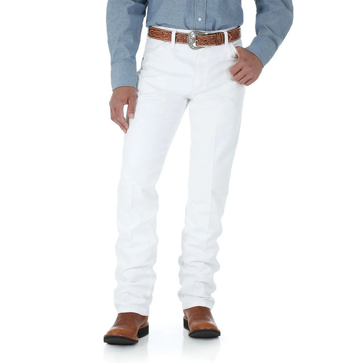 Wrangler - (13MWZWI) Mens Cowboy Cut Original Fit Jean 36" Leg WHITE