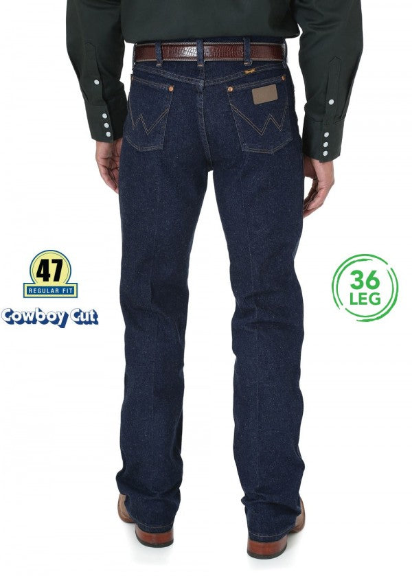 Wrangler - Mens Cowboy Cut Stretch Regular Fit Jean 36" leg