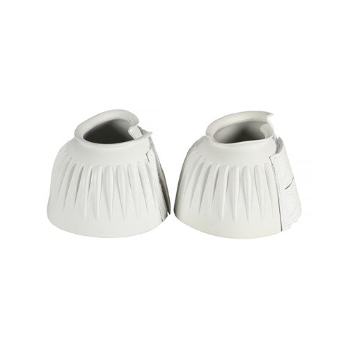 Ribbed Bell Boots w/Double Velcro in White
