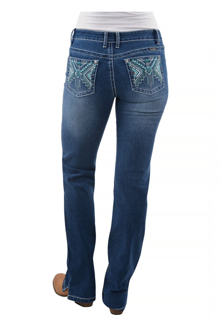 Pure Western - Womens Camila Straight Leg Jean 34" Leg in True Blue