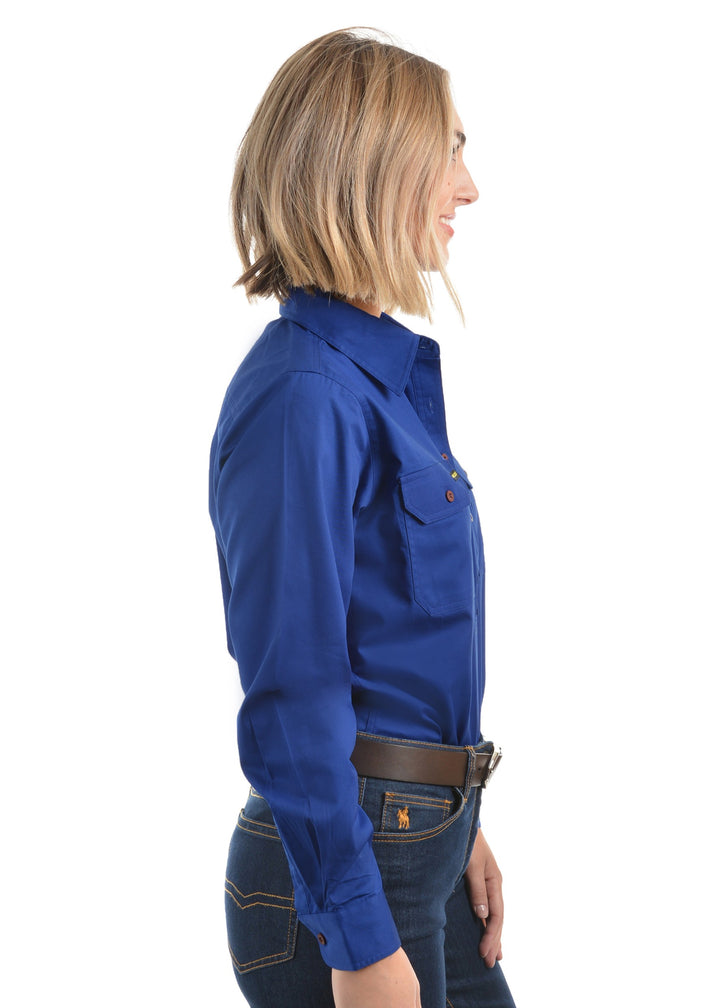 Hard Slog Women's Work Shirt in Royal Blue
