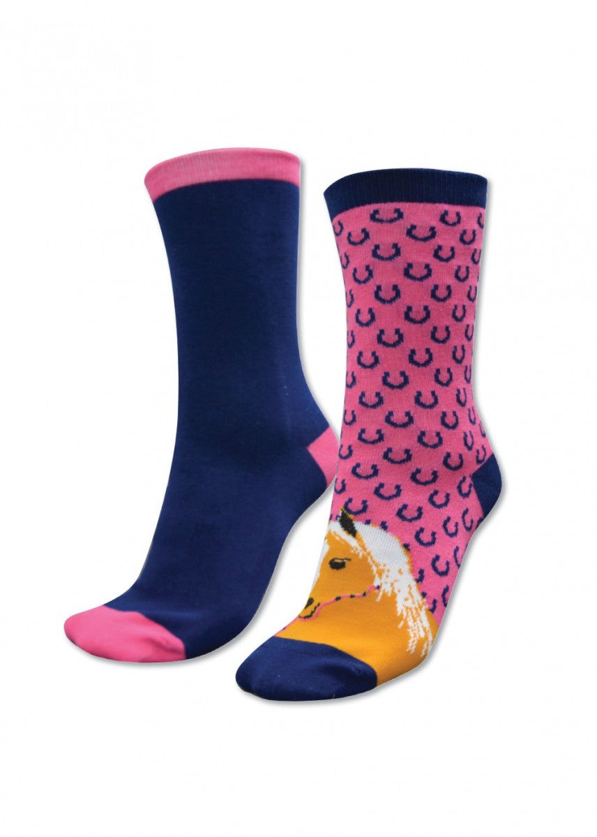 Thomas Cook - Kids Homestead Socks in Navy/Horse