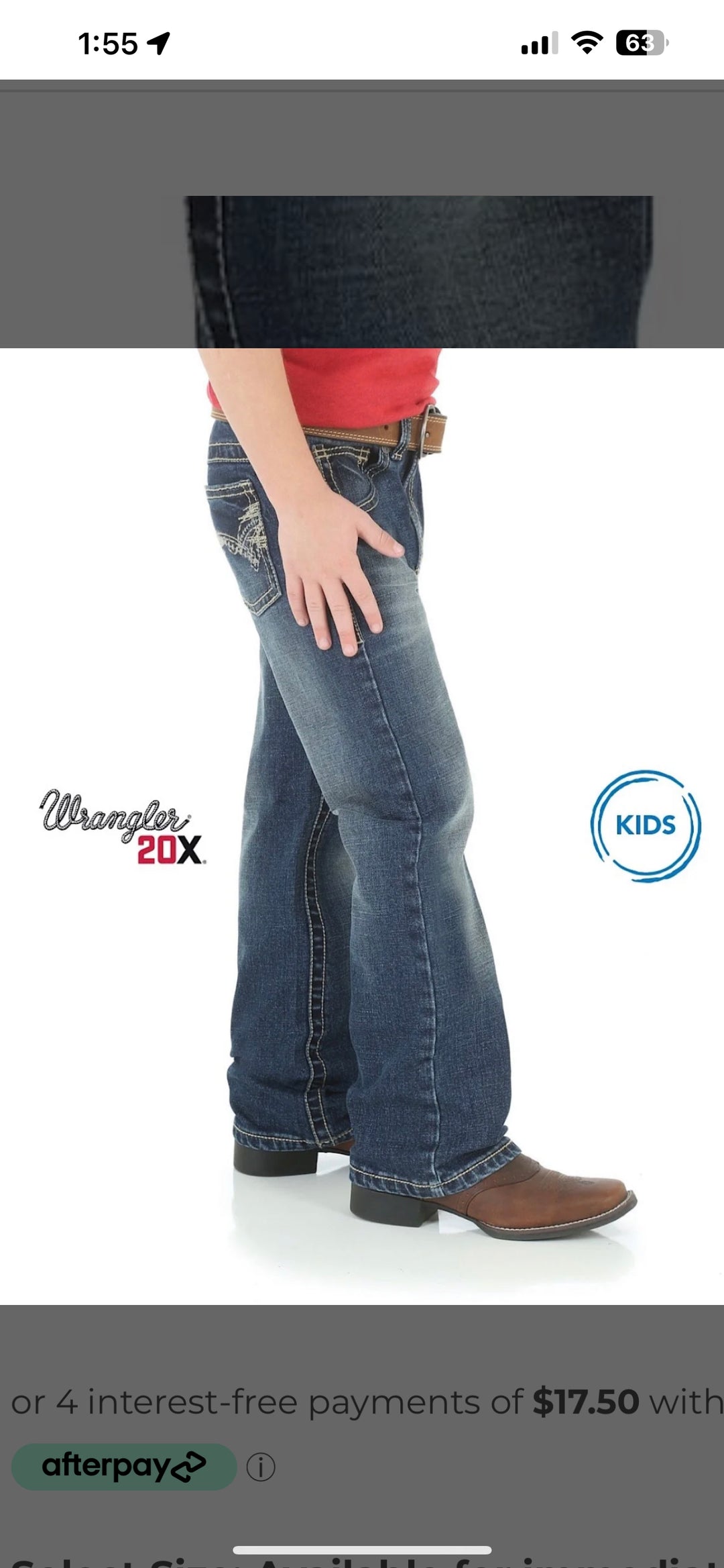 Wrangler - Boys 20x Vintage Boot Jean in Midland (42BWXMD)