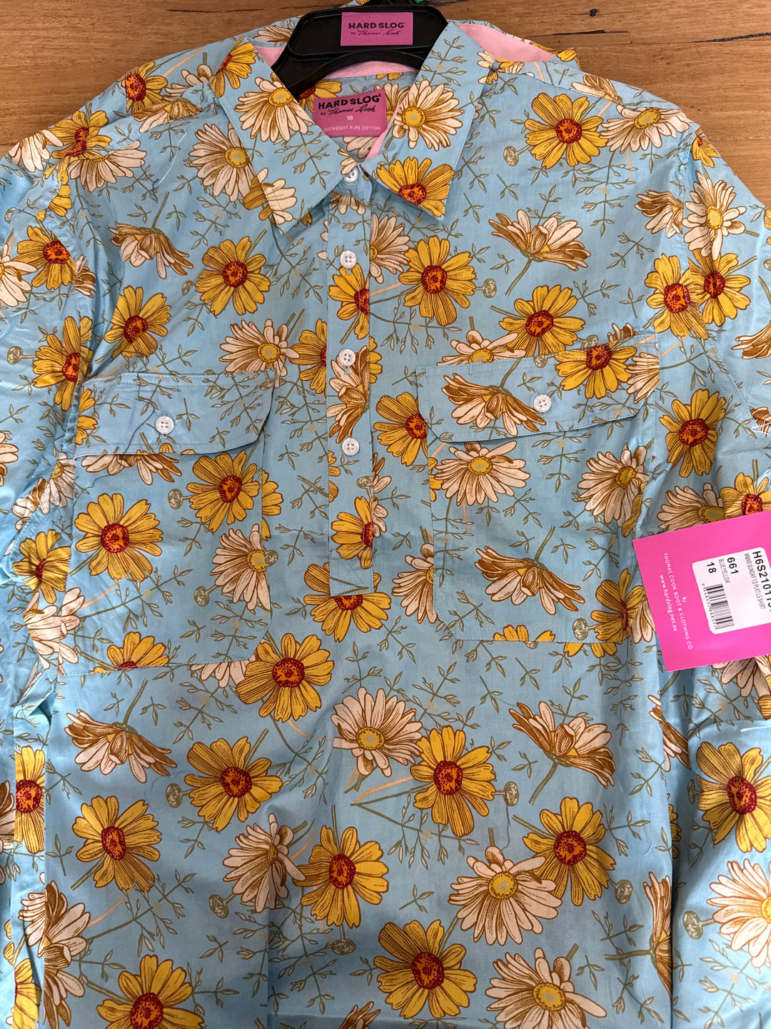 Hard Slog - WOMENS SUNDAY 1/2 BUTTON LONG SLEEVE SHIRT S26