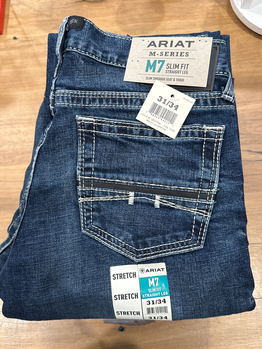 Ariat - M7 Rocker Stretch Coltrane Stackable Straight Leg Jean in Silverton 34"leg