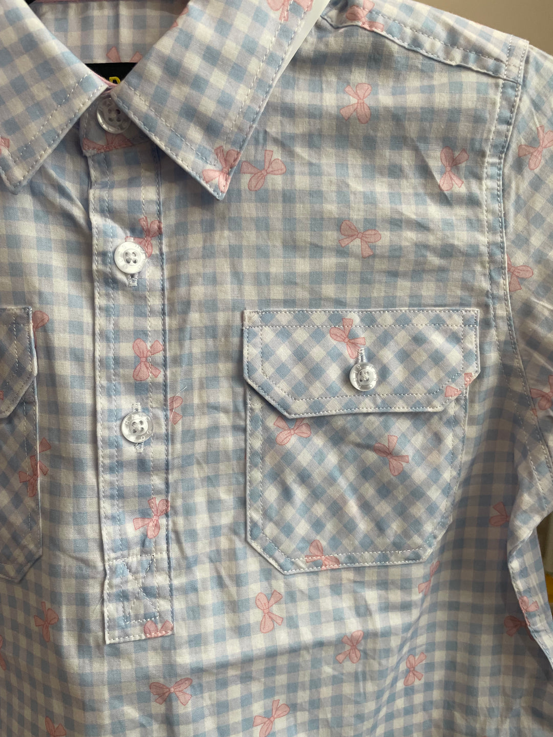 Hard Slog - KIDS LILLIA 1/2 BUTTON LONG SLEEVE SHIRT S26