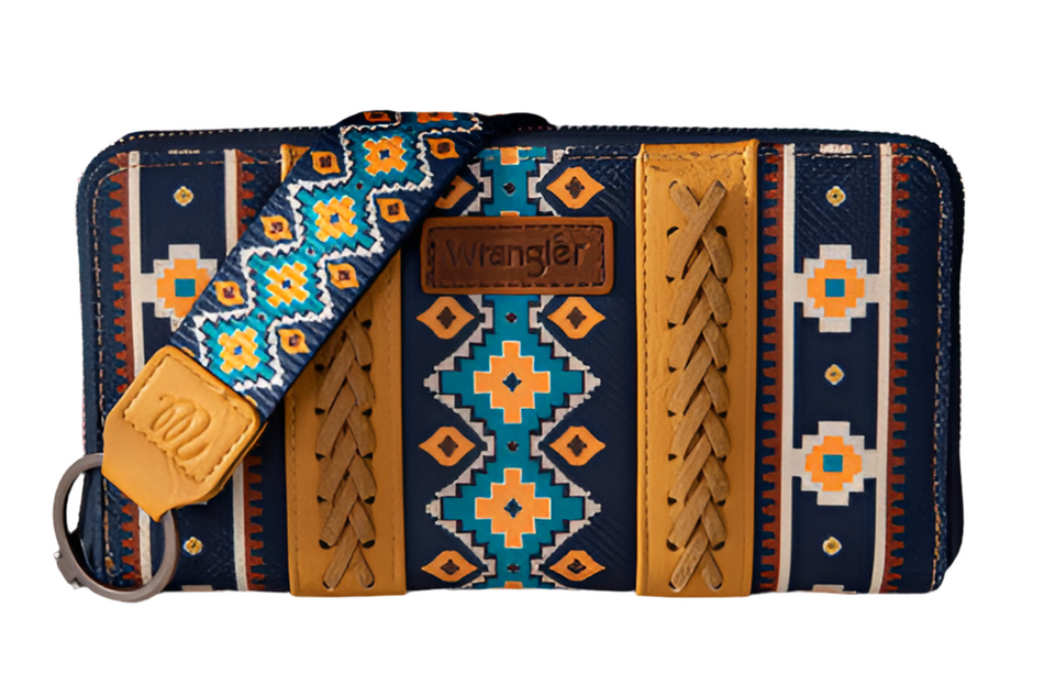 Wrangler - Southwestern Large Wallet in Navy