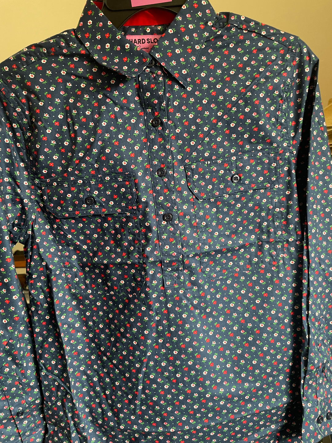 Hard Slog - WOMENS FIORA 1/2 BUTTON LONG SLEEVE SHIRT S26