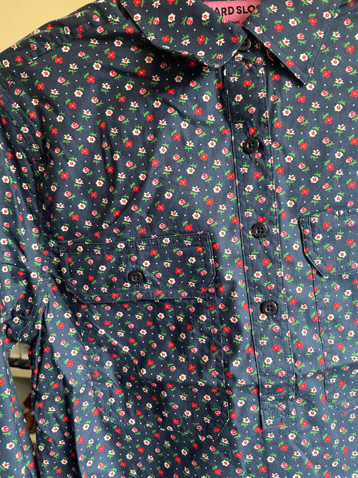 Hard Slog - WOMENS FIORA 1/2 BUTTON LONG SLEEVE SHIRT S26