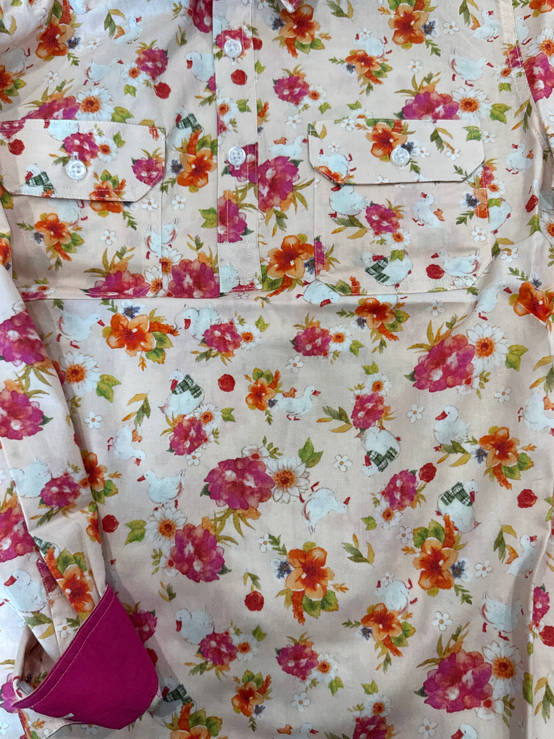 Hard Slog - KIDS LILY 1/2 BUTTON LONG SLEEVE SHIRT