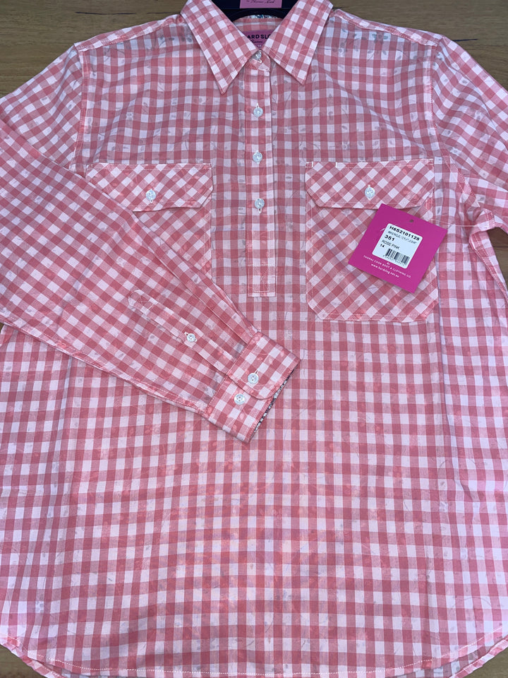 Hard Slog - WOMENS RAQUEL 1/2 BUTTON LONG SLEEVE SHIRT S26