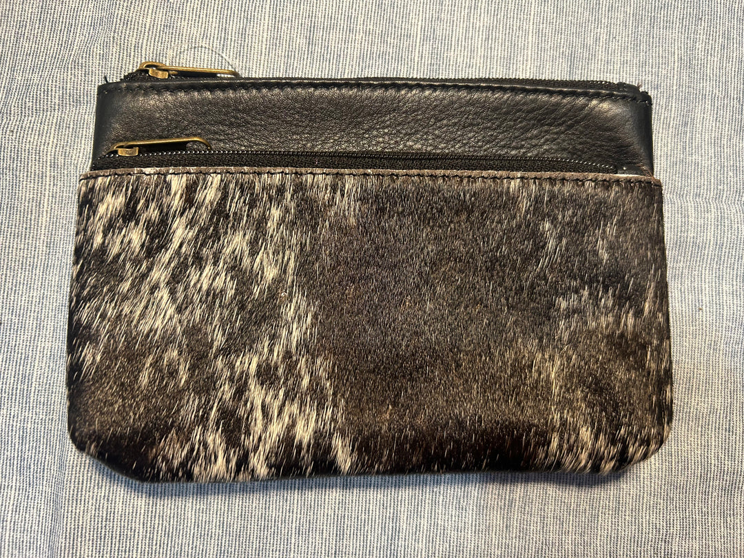 TDE - Alaska Double Zipper Cowhide Clutch BC6