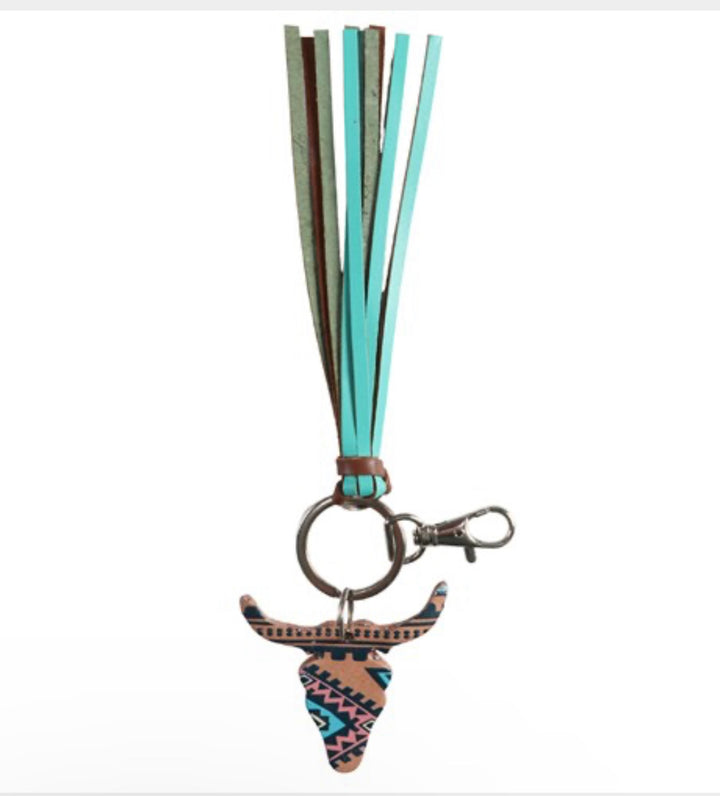 Fort Worth - Long Horn Tassel Key Ring