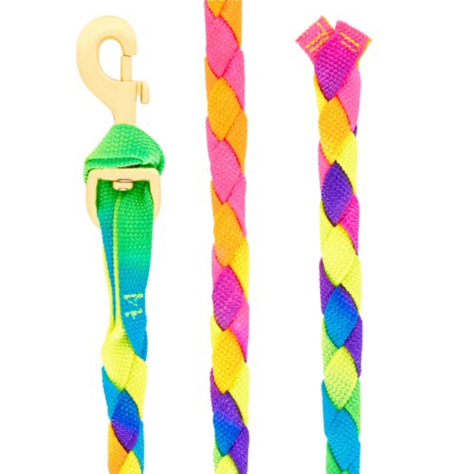 Bambino - Hand Braided Poly Lead rope in Rainbow