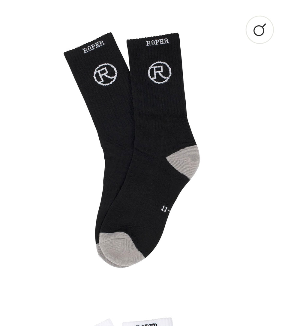 Roper - Crew Socks in Black