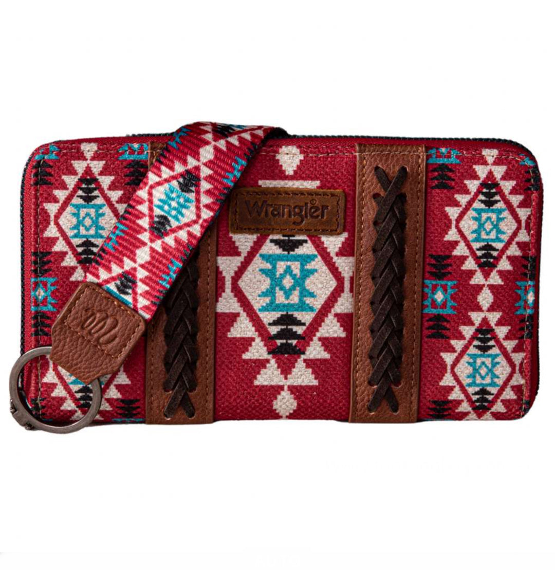 Wrangler - Southwestern Large Wallet in Red