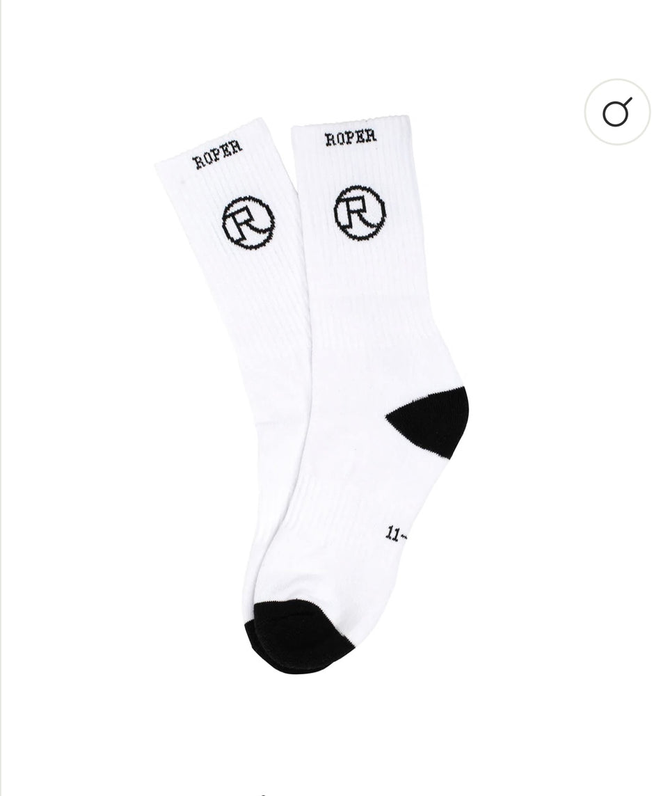 Roper - Crew Socks in White