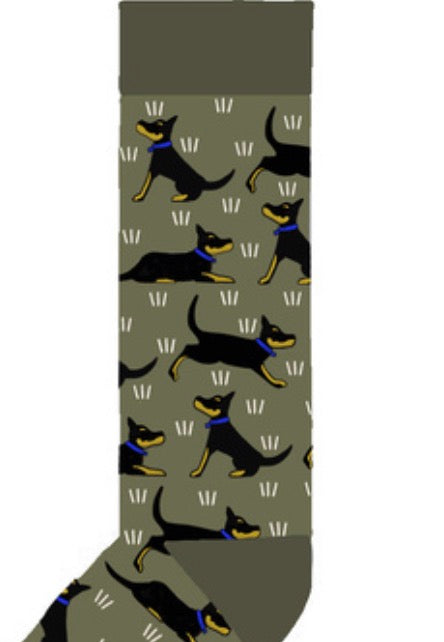 Red Tractor Designs -  Black&Tan Kelpie Socks
