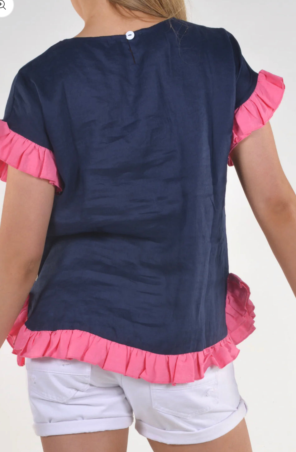 Bullrush - Navy & Pink Truffles Top