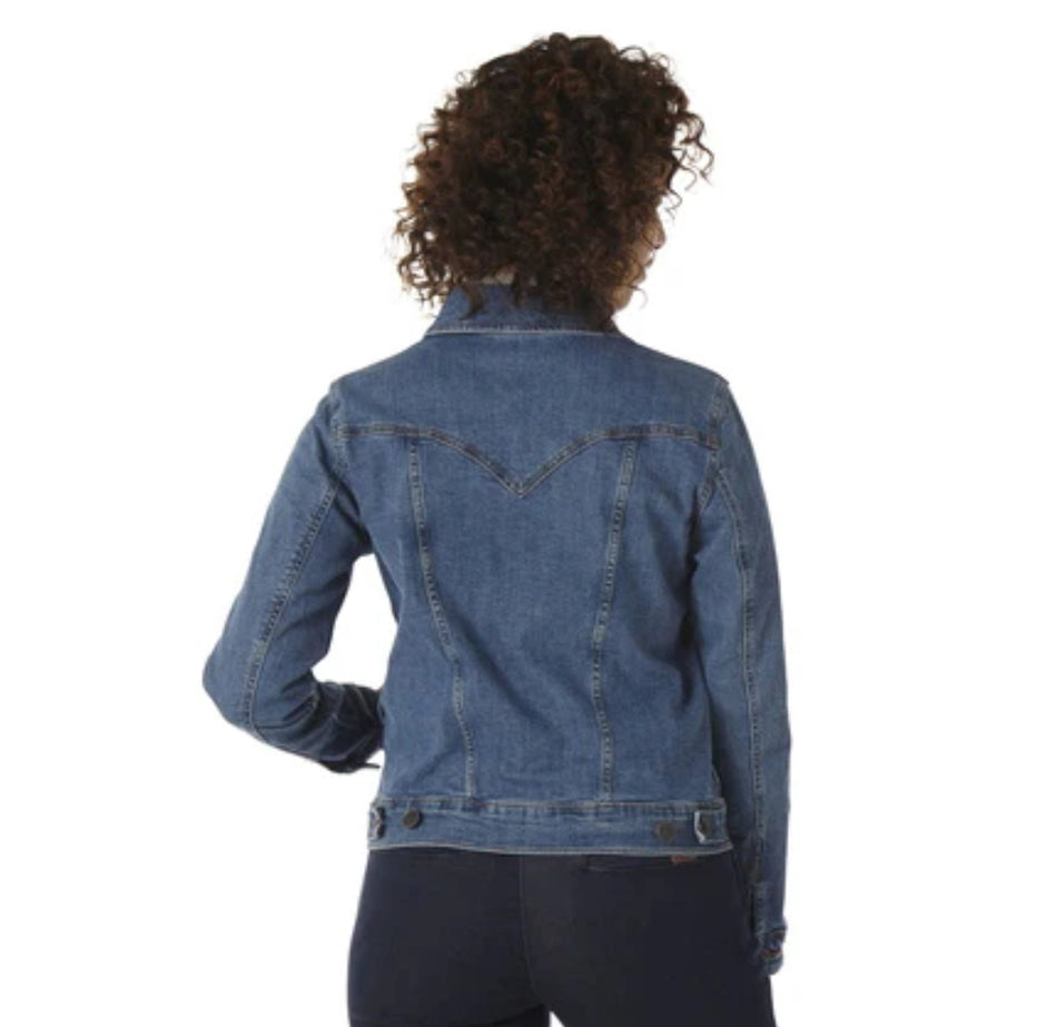 Wrangler - USA Ladies Denim Jacket in Dark Denim (LWJ701D)