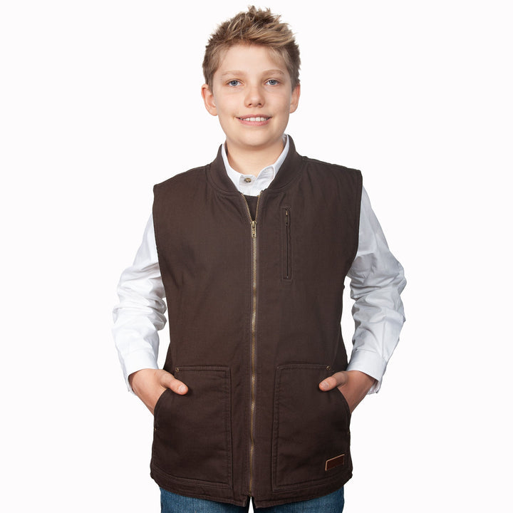 Just Country - Kids Diamantina Vest in Chocolate