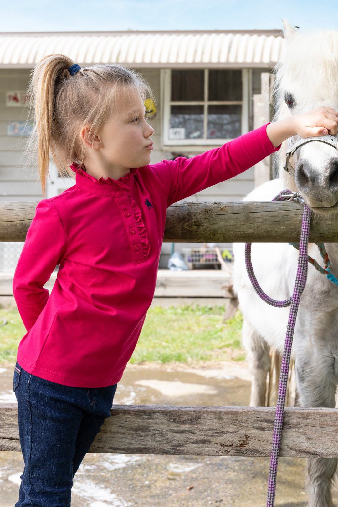 Thomas Cook - Girls Frill Neck Long Sleeve Tee