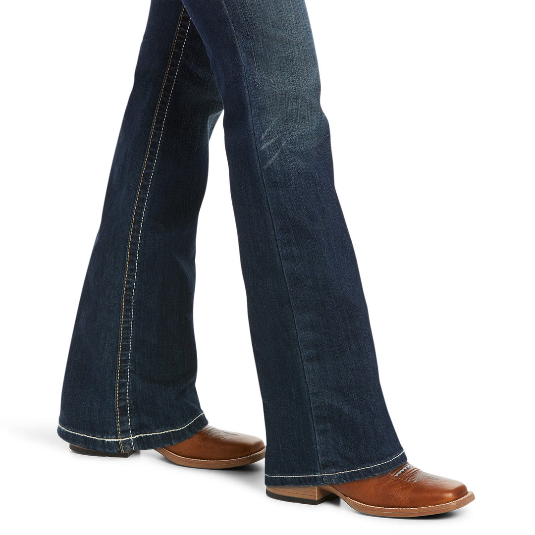 Ariat - R.E.A.L.™ Mid Rise Stretch Whipstitch Boot Cut Jeans in Ocean