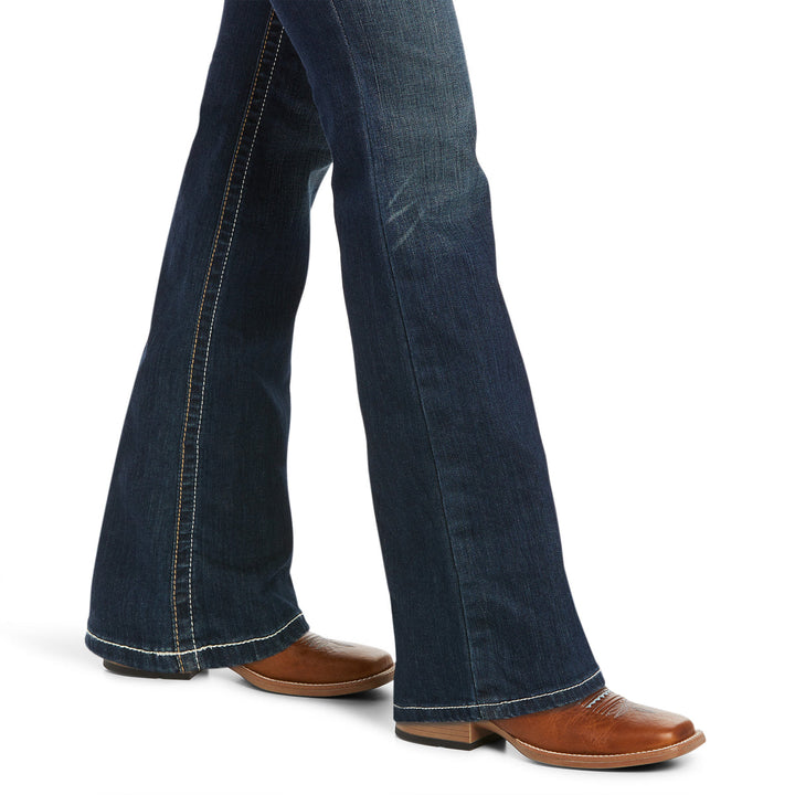 Ariat - R.E.A.L.™ Mid Rise Stretch Whipstitch Boot Cut Jeans in Ocean