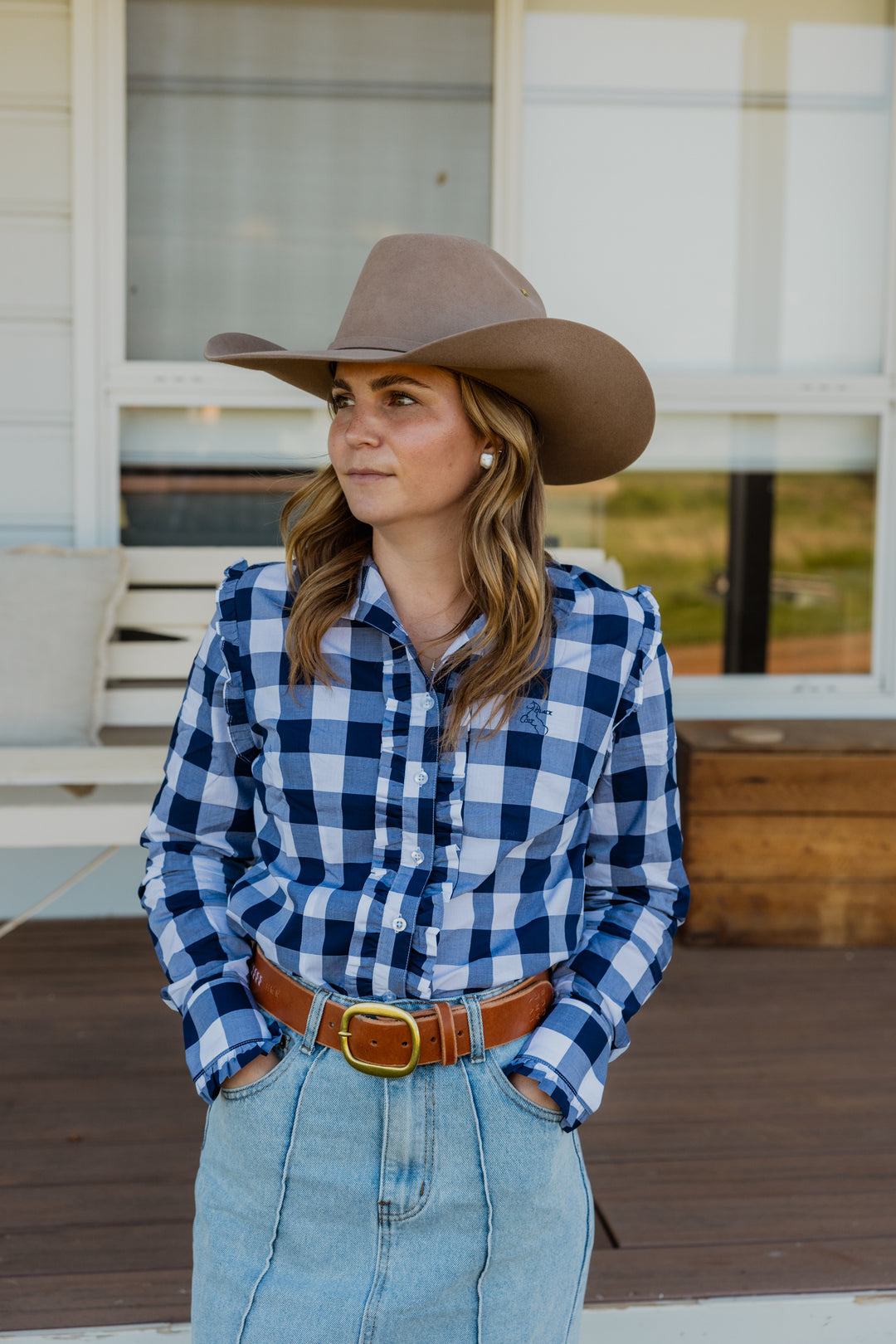 Blackcolt - Sara Shirt in Navy Check
