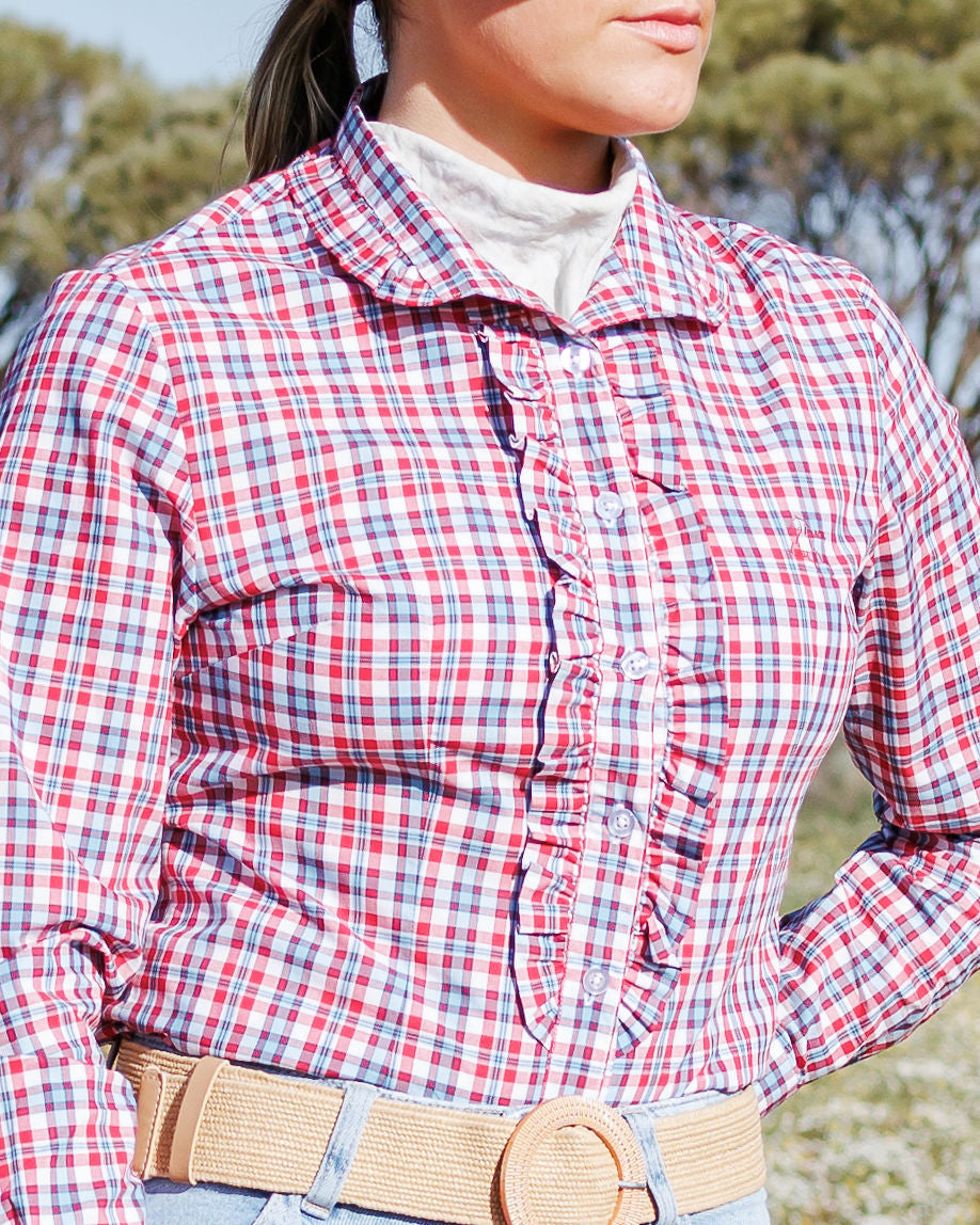 Blackcolt Clothing - Kirby Shirt in Red & Blue Check