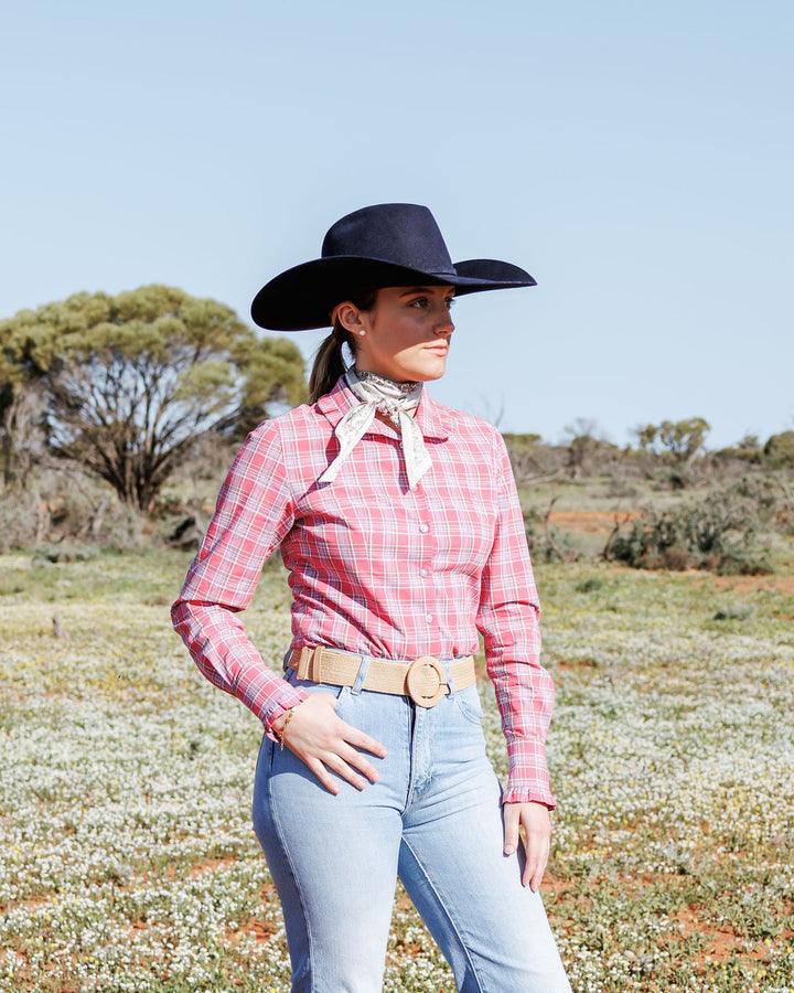 Blackcolt Clothing - Lilly Shirt Pink Check