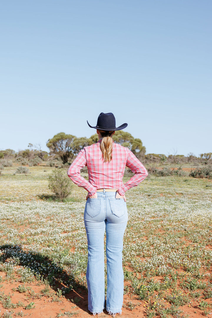 Blackcolt Clothing - Lilly Shirt Pink Check